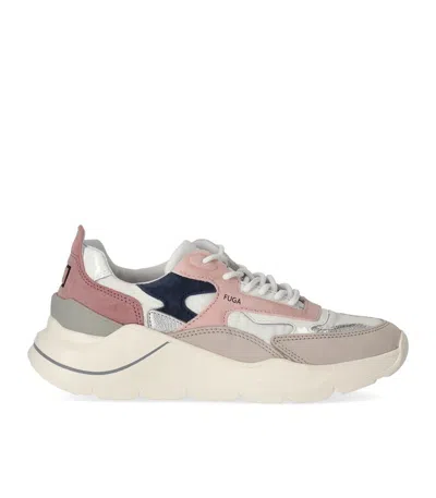 D.a.t.e. Fuga Nylon White Pink Sneaker