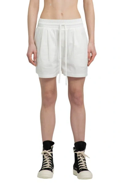 Thom Krom Drawstring Waistband Shorts In White