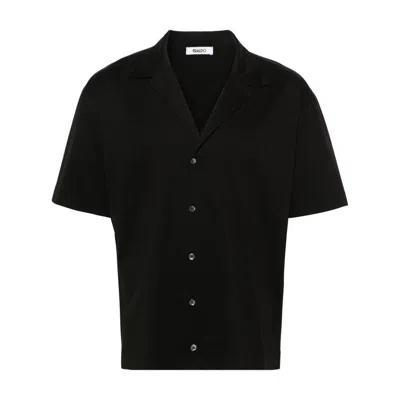Eraldo Camp-collar Cotton Shirt In Black