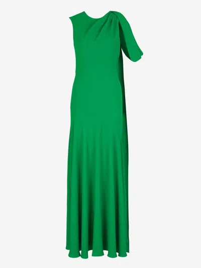 Erdem Draped Maxi Dress In Verd