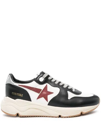 Golden Goose Sneakers In White/black/red/silver