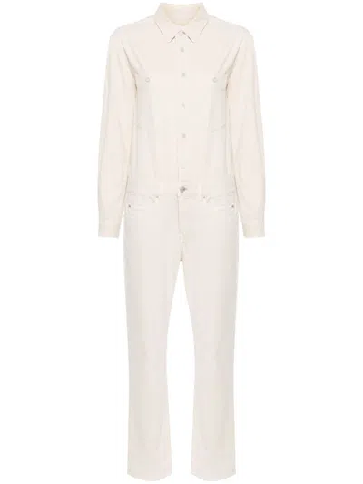 Isabel Marant Imane Long-sleeve Denim Jumpsuit In Neutrals