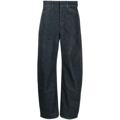 Lemaire Twisted Pants In Bl760 Denim Indigo
