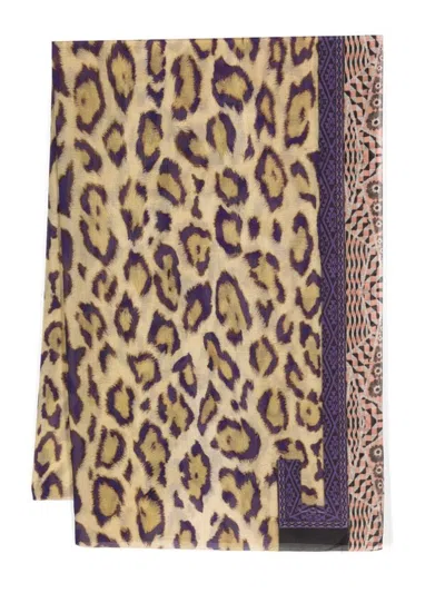 Pierre-louis Mascia Hawn Leopard-print Scarf In Multicolour