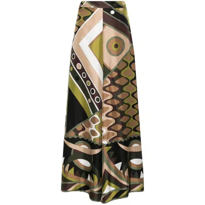 Pucci Pants In Green/brown