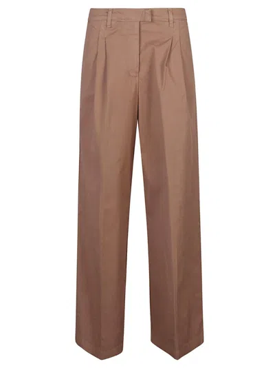 Pinko Robotech Pleated Trousers In Brown