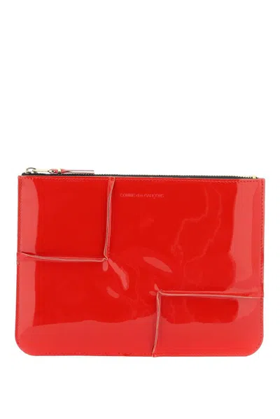 Comme Des Garçons Wallet Cdg Reversed Hem Serie Zipped Wallet In Red