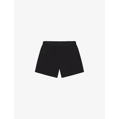 Khy Womens Black Mid-rise Relaxed-fit Cotton-terry Shorts