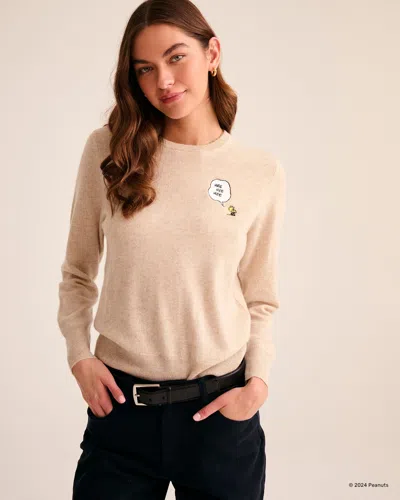 Naadam Women's Laughing Woodstock Cashmere Sweater In Oatmeal