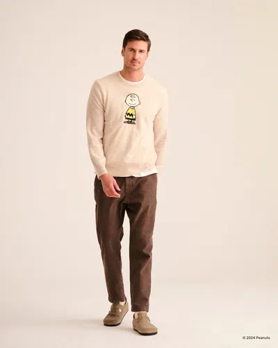 Naadam Men's Charlie Brown Cashmere Sweater In Oatmeal
