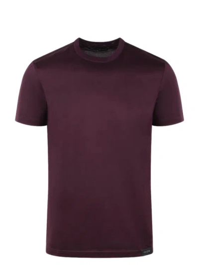 Low Brand Jersey Cotton Slim T-shirt In Purple