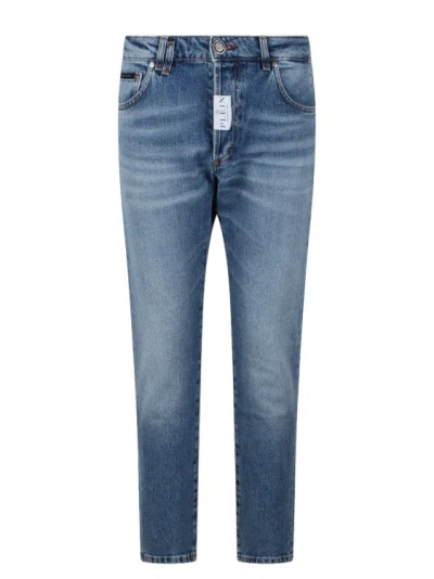 Philipp Plein Skinny Fit Denim Trousers In Blue