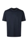 Herno T-shirt In Superfine Cotton Stretch In Blue