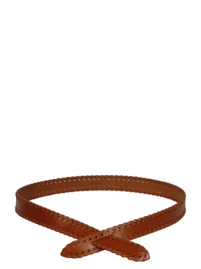 Isabel Marant Lecce Knotted Belt In Brown