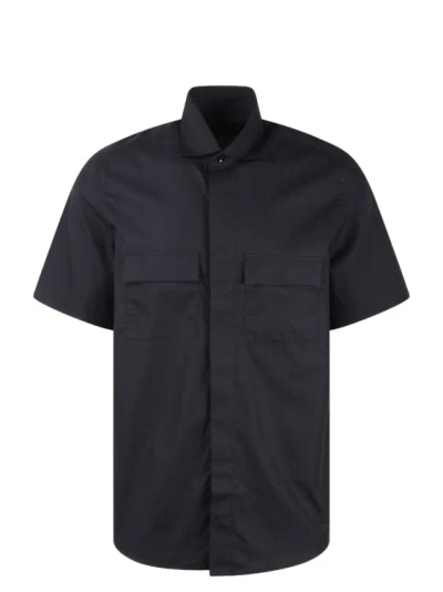 Low Brand Flap-pockets Cotton Shirt In Black