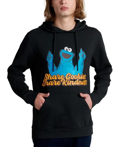 Kenneth Cole Sesame Street Slim Fit Cookie Monster Hoodie In Black