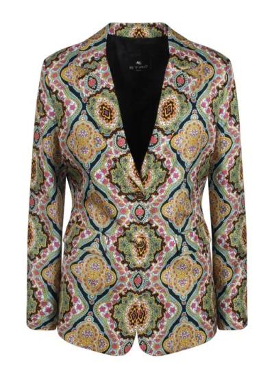 Etro Blazer  Woman Color Black In Multicolor