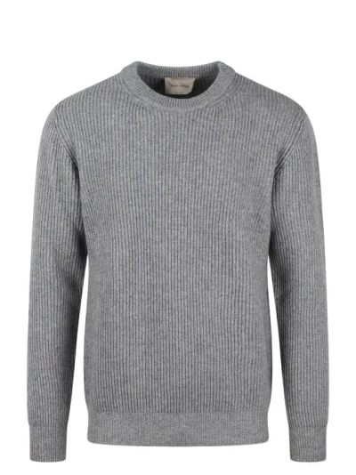 Moreno Martinelli Ribbed Crewneck Sweater In Grey