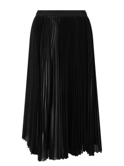 P.a.r.o.s.h. Pleated Organza Long Skirt In Black