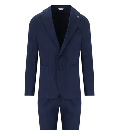 Manuel Ritz Blue Single-breasted Suit