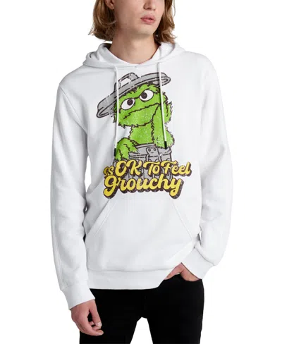 Kenneth Cole Sesame Street Slim Fit Oscar The Grouch Hoodie In White