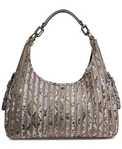 Donna Karan Bellerose Python Hobo In Gray