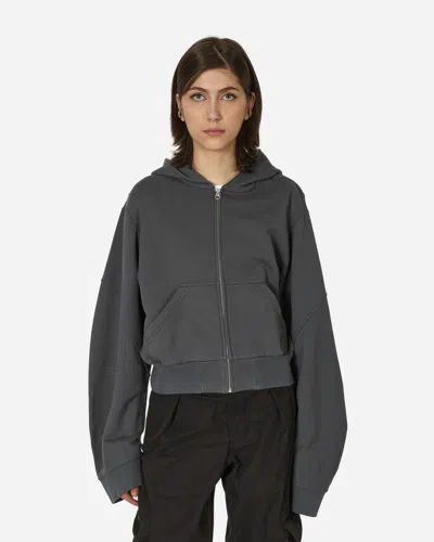 Mm6 Maison Margiela Brushed Jersey Zip-up Sweatshirt In Grey