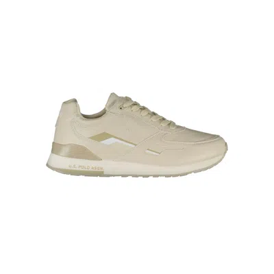 U.s. Polo Assn Beige Polyester Trainer In White