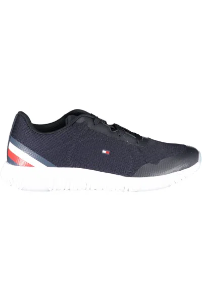Tommy Hilfiger Blue Polyester Sneaker In White
