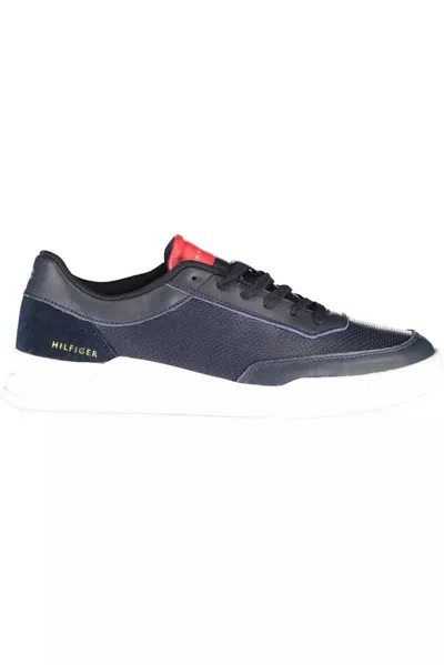 Tommy Hilfiger Blue Polyester Sneaker In Black