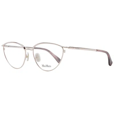 Max Mara Rose Gold Women Optical Frames In Pink