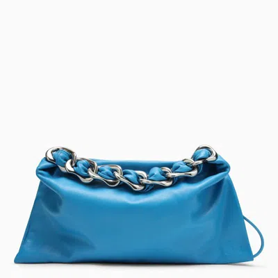 Burberry Medium Turquoise Leather Swan Bag Women In Blue