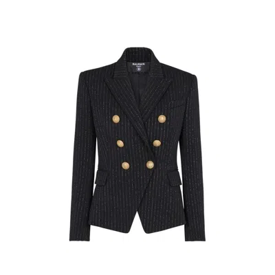 Balmain Wool Jacket In Black