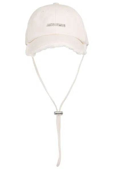 Jacquemus Jacquemu La Casquette Artichaut Fringe Baseball Cap In White