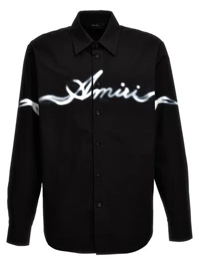 Amiri Smoke Shirt In White/black