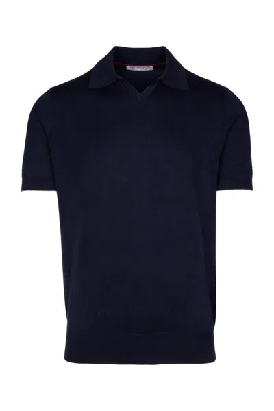 Brunello Cucinelli Polo In Navy