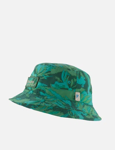 Patagonia Wavefarer Water People Banner Bucket Hat In Green