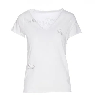Zadig & Voltaire Tunisien Strass T-shirt In White