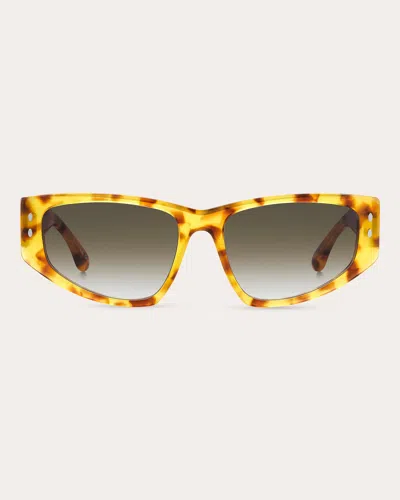 Isabel Marant Women's Havana Honey Rectangular Sunglasses In Yellow