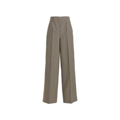 Fendi Wool Pants In Beige