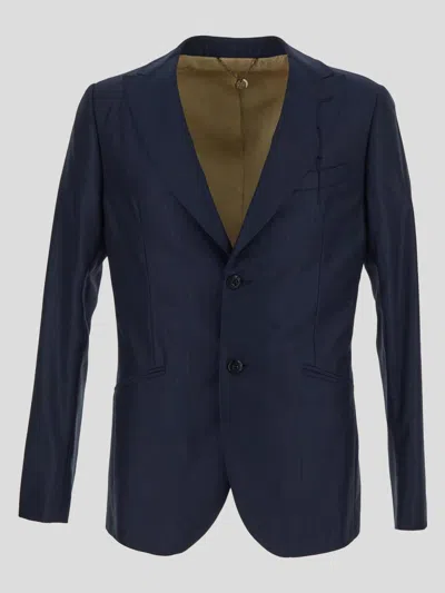 Maurizio Miri Wool Suit In Blue