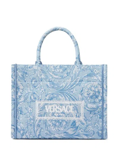 Versace 'athena' Bag In Blu E Oro