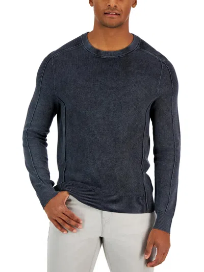 Michael Kors Mens Knit Long Sleeves Pullover Sweater In Black