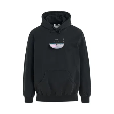Doublet Cd-r Embroidered Cotton Hoodie In Black
