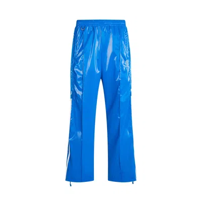 Doublet Laminate Track Pants In Blue