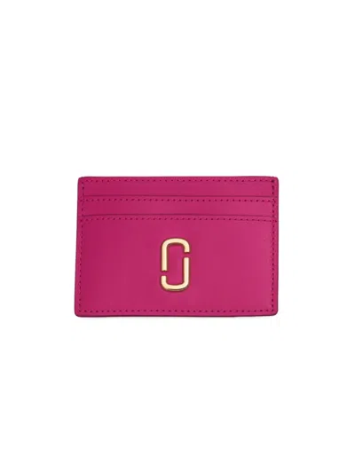 Marc Jacobs Women's The J Marc Leather Card Case In Lipstick Pink