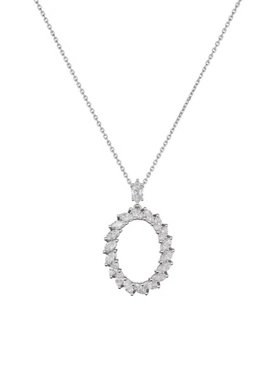 Chopard Women's L'heure Du Diamant Marquise 18k White Gold & 3.30 Tcw Diamond Pendant Necklace