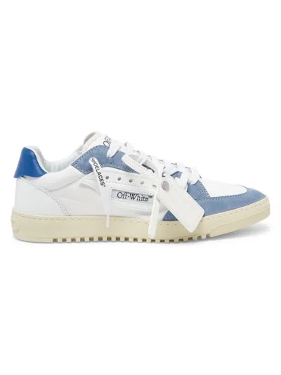 Off-white 5.0 Leather, Cotton-canvas And Suede Sneakers In White