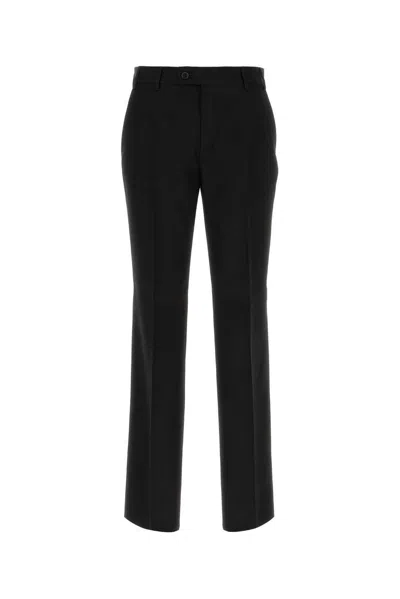 Off-white Button Detailed Straight Leg Pants In Black