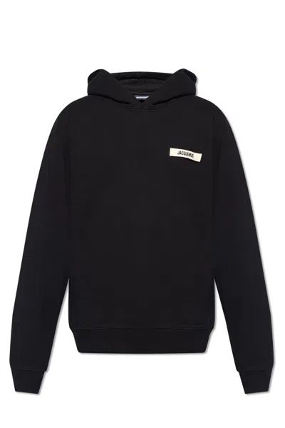 Jacquemus Hoodie With Logo In Black